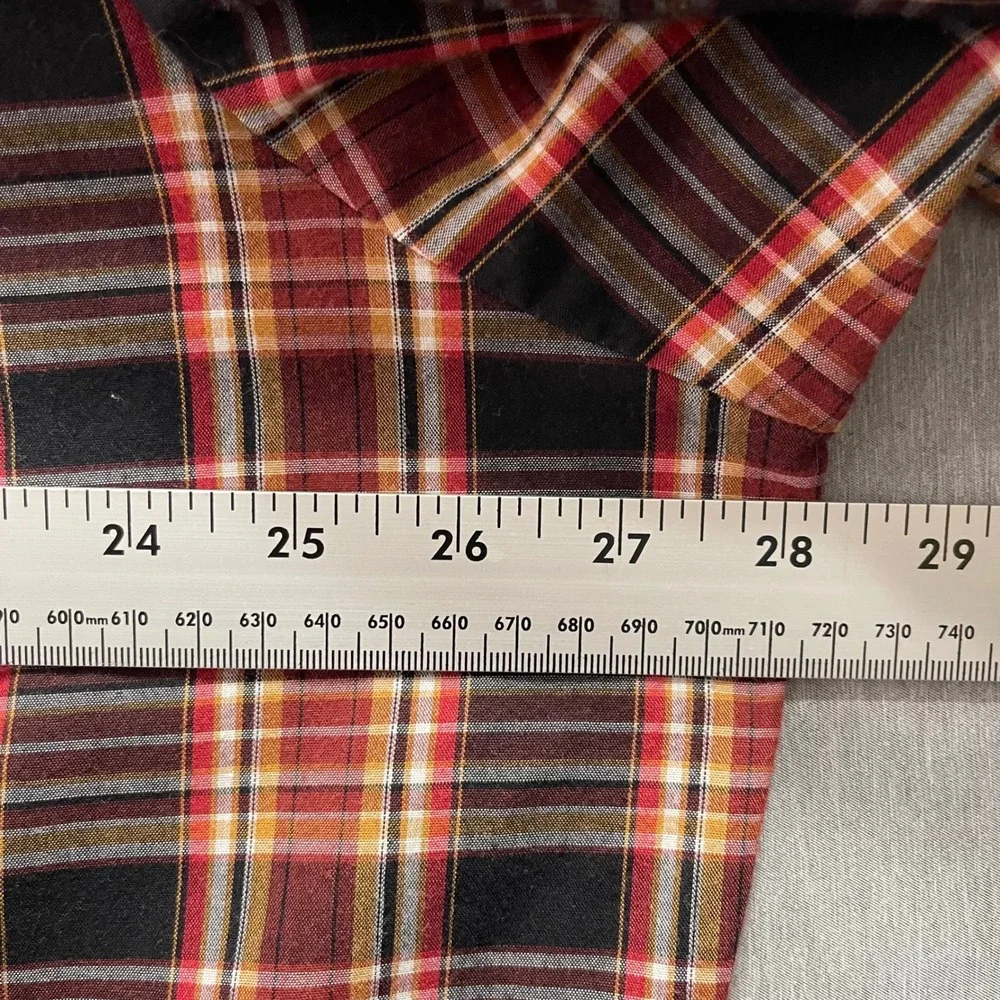 Ely Cattleman Western‎ Shirt Men XXL Plaid Pearl Snap Long Sleeve Cowboy Rodeo